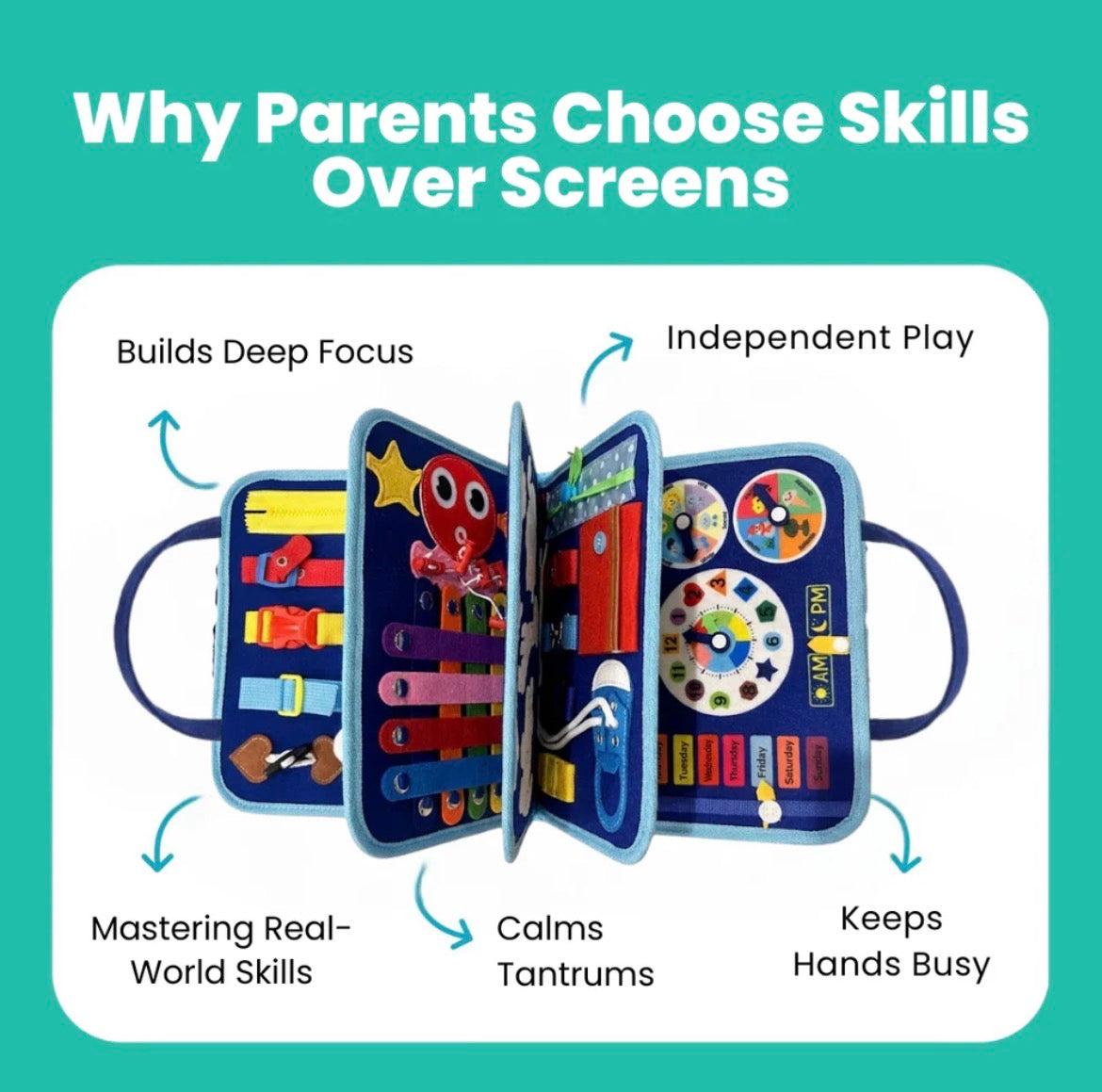 Toddla™ Montessori Busy Board
